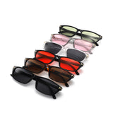 HS2242 - Slim Rectangle Color Tint Narrow Wholesale Sunglasses