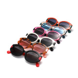 HS1394 - Retro Oval Fashion Tinted Wholesale Sunglasses