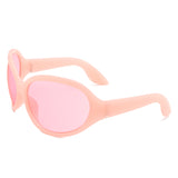 HS1242 - Oversize Fashion Curved Large Women Round Wholesale Sunglasses