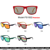 FS1002 - Polarized Vibrant Colorblock Square Wholesale Sunglasses