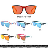 FS1004 - Oversized Square Mirror Lens Fashion Wholesale Sunglasses