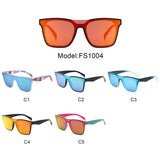 FS1004 - Oversized Square Mirror Lens Fashion Wholesale Sunglasses