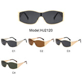 HJ2120 - Oversize Rectangle Wrap Shield Flat-Top Wholesale Sunglasses