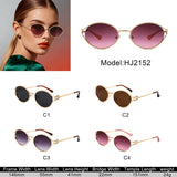 HJ2152 - Vintage Round Metal Color Tint Lenses Sunglasses - Iris Fashion