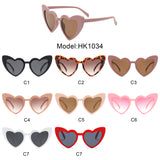 HK1034 - Kids Heart Shaped Toddlers Children Wholesale Sunglasses
