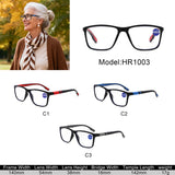 HR1003 - Classic Rectangle Reading Glasses - Iris Fashion