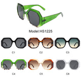 HS1225 - Retro Polygon Round Fashion Women Wholesale Sunglasses
