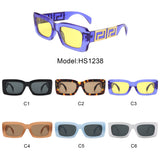 HS1238 - Retro Square Thick Frame Luxury Fashion Wholesale Sunglasses