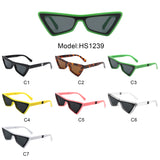 HS1239 - Retro Triangle Fashion Colorful Cat Eye Women Wholesale Sunglasses