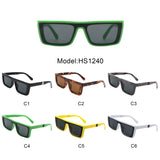 HS1240 - Retro Rectangle Flat Top Vintage Inspired Wholesale Square Sunglasses