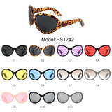 HS1242 - Oversize Fashion Curved Large Women Round Wholesale Sunglasses