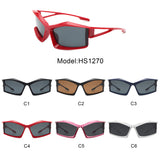 HS1270 - Geometric Rectangle Fashion Futuristic Wholesale Sunglasses