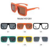 HS1281 - Oversize Square Flat Top Women Fashion Wholesale Sunglasses