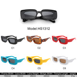 HS1312 - Rectangle Narrow Fashion Bold Retro Square Wholesale Sunglasses