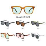 HS1326 - Square Retro Tinted Fashion Wholesale Sunglasses
