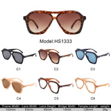 HS1333 - Geometric Square Modern Fashion Aviator Wholesale Sunglasses