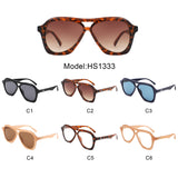 HS1333 - Geometric Square Modern Fashion Aviator Wholesale Sunglasses