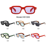HS1355 - Vintage Square Flat Top Retro Fashion Wholesale Sunglasses