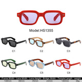 HS1355 - Vintage Square Flat Top Retro Fashion Wholesale Sunglasses