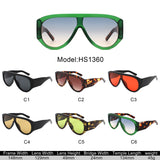 HS1360 - Retro Oversize Shield Wraparound Wholesale Sunglasses