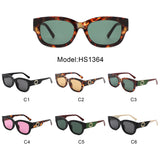 HS1364 - Rectangle Vintage Thick Frame Retro Wholesale Sunglassses