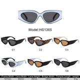 HS1365 - Retro Narrow 90s Inspired Bold Cat Eye Wholesale Sunglasses