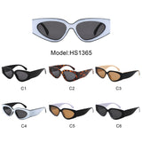 HS1365 - Retro Narrow 90s Inspired Bold Cat Eye Wholesale Sunglasses