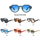 HS1369 - Round Modern Geometric Vintage Inspired Retro Wholesale Sunglasses