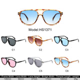 HS1371 - Retro Brow-Bar Fashion Aviator Wholesale Sunglasses