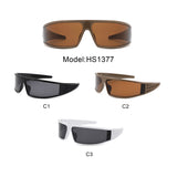 HS1377 - Futuristic Sport Wraparound Cyclops Style Wholesale Sunglasses