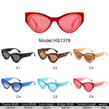 HS1378 - Women Retro Thick Frame Fashion Cat Eye Wholesale Sunglasses