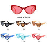 HS1378 - Women Retro Thick Frame Fashion Cat Eye Wholesale Sunglasses