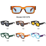 HS1379 - Chunky Retro Square Bold Fashion Wholesale Sunglasses