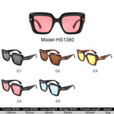 HS1380 - Bold Square Oversize Retro Wholesale Sunglasses
