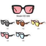 HS1380 - Bold Square Oversize Retro Wholesale Sunglasses
