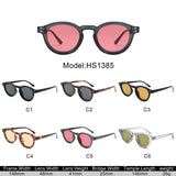 HS1385 - Retro Round Rivet Circle Tinted Lens Wholesale Sunglasses