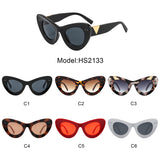 HS2133 - Women Fashion Retro Round Cat Eye Wholesale Sunglasses