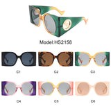 HS2158 - Women Oversize Chunky Fashion Luxury Square Wholesale Sunglasses