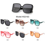 HS2163 - Oversize Square Curved Lens Butterfly Wholesale Sunglasses