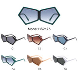 HS2175 - Irregular Square Fashion Geometric Oversize Wholesale Sunglasses