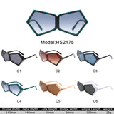 HS2175 - Irregular Square Fashion Geometric Oversize Wholesale Sunglasses