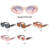 HS2186 - Women Round Chunky Sleek Oval Wholesale Sunglasses