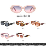 HS2186 - Women Round Chunky Sleek Oval Wholesale Sunglasses