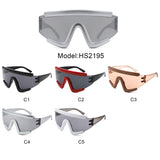 HS2195 - Futuristic Shield Oversize Wraparound Visor Wholesale Sunglasses
