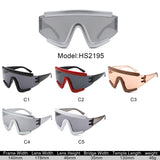 HS2195 - Futuristic Shield Oversize Wraparound Visor Wholesale Sunglasses