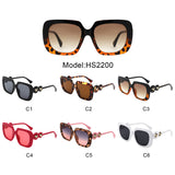 HS2200 - Oversized Square Star Design Women Fashion Wholesale Sunglasses