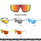 HS2202 - Sporty Retro Futuristic Visor Mirrored Square Wholesale Sunglasses