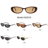 HS2210 - Slim Retro Oval Fashion Narrow Women Wholesale Sunglasses