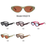 HS2215 - Chunky Retro Oval Color Tint Cat Eye Wholesale Sunglasses