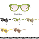 HS2227 - Classic Chunky Modern Square Tinted Wholesale Sunglasses